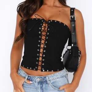 NWT: Lace Up Bustier